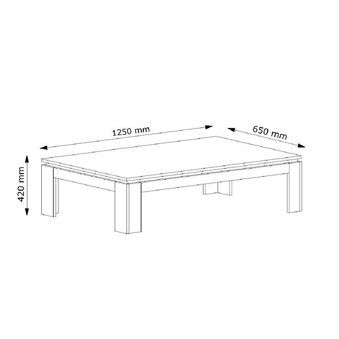 Konferenční stolek 125 cm, bílá / černá