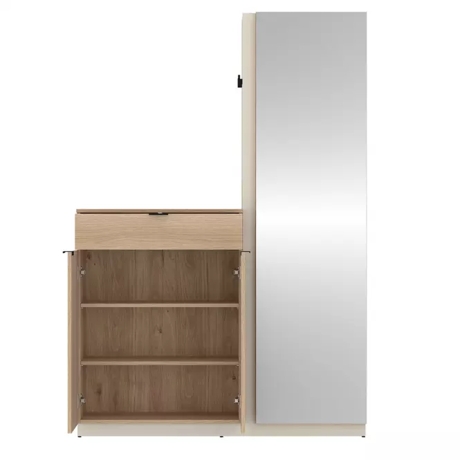 Předsíňová stěna Sanya SAYGG2 D245/U118 2D1S dub lindberg/cashmere