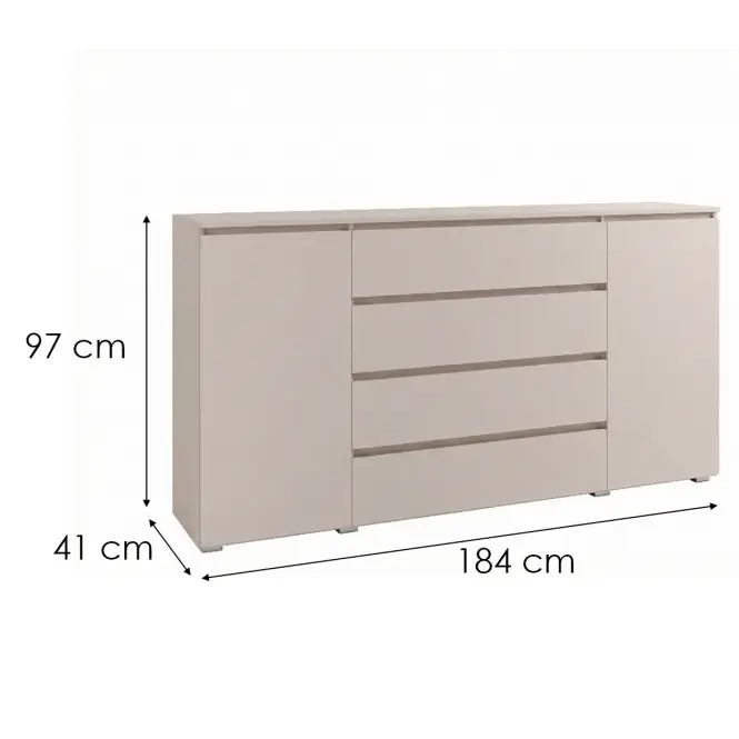 Komoda Cosmo C06 4S2D kašmír