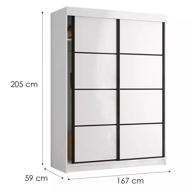 Šatní skříň Tanger 167 bílá,2