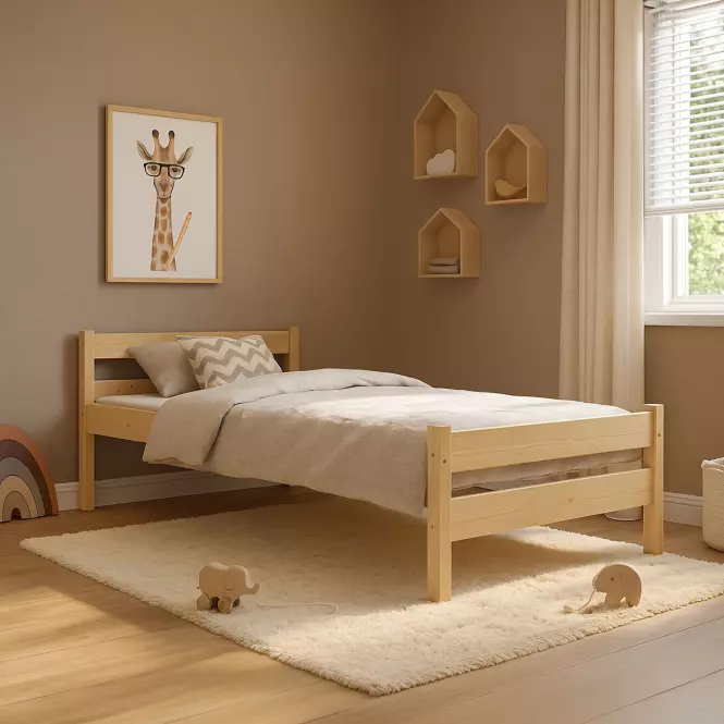 Postel Dawid standard 90x200 přírodní, lakovaná