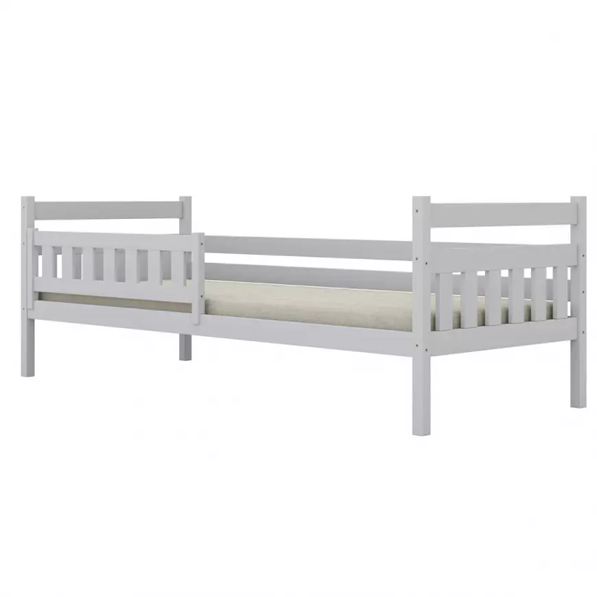 Postel Dawid standard + zábrana 90x200 bílá