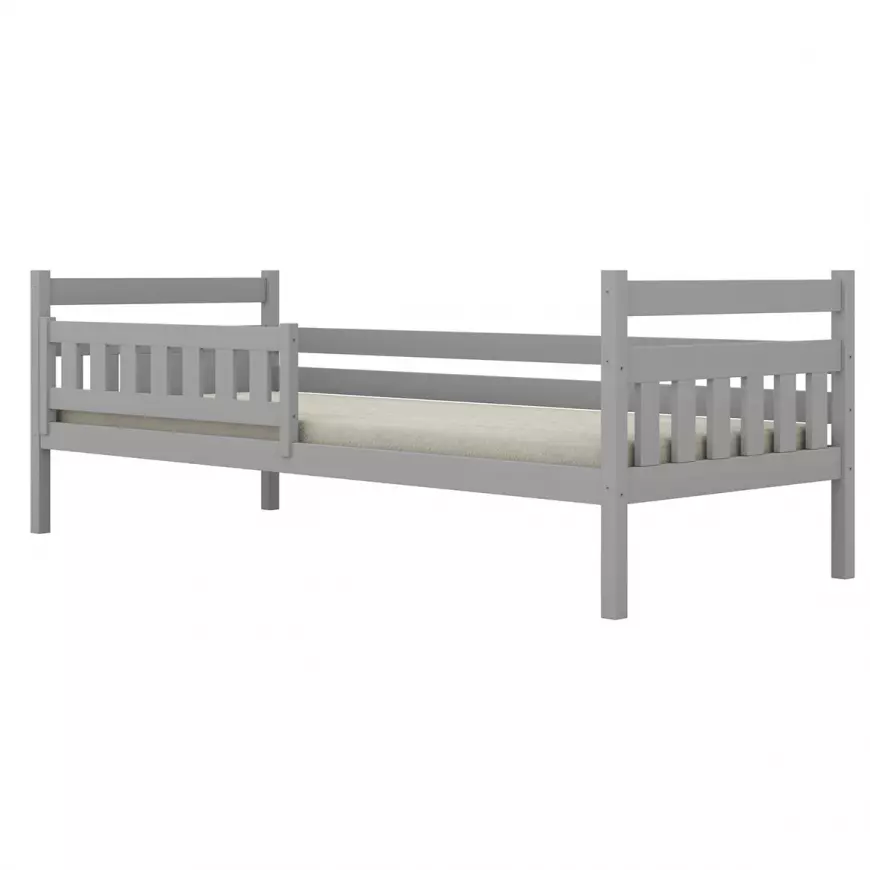 Postel Dawid standard + zábrana 90x200 šedá