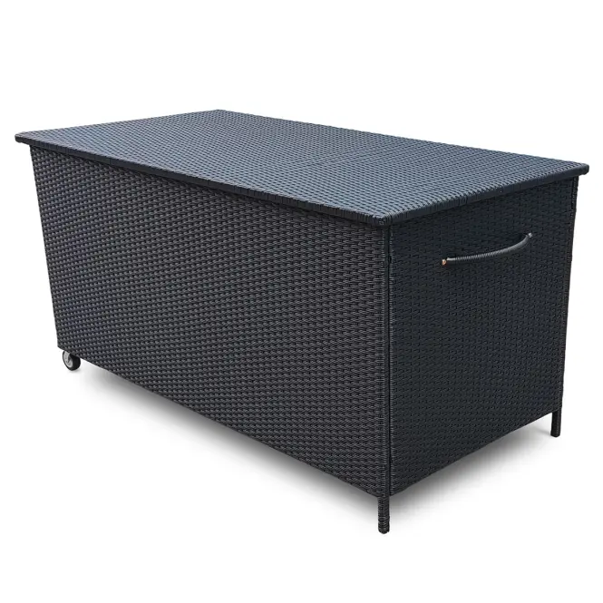 Zahradní úložný box Tejn technoratan 80x80x160 black