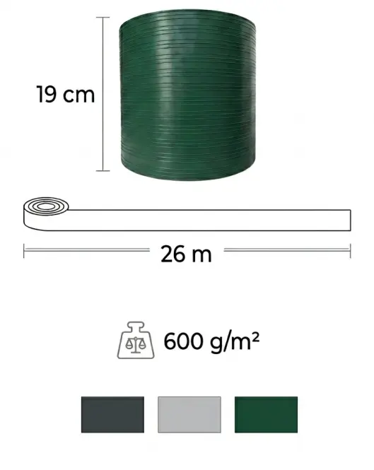 PLOTOVÁ PÁSKA 19CMX26M 600G/M2 PP