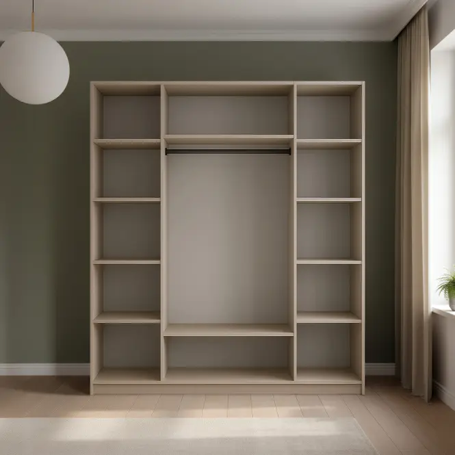 Skříň Malmo 160 hlína + zrcadla,6