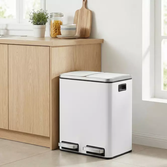Odpadkový koš ltb030wg01 2x15l white