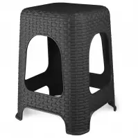 Taburet rattan šedý Bentom