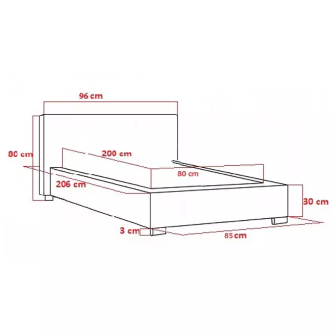 Postel Mila 80x200 Marcello 18313