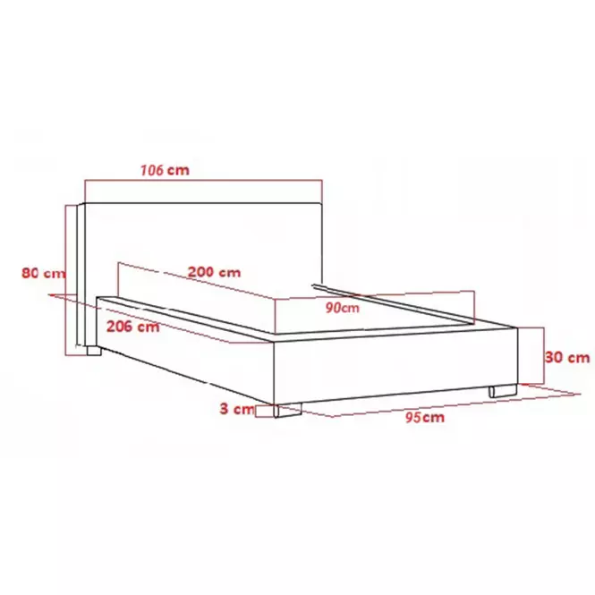 Postel Mila 90x200 Marcello 18300
