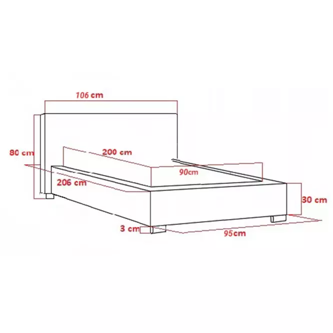 Postel Mila 90x200 Marcello 18303