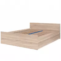 Postel s dřevěným rámem Cosmo C16 dub riviera