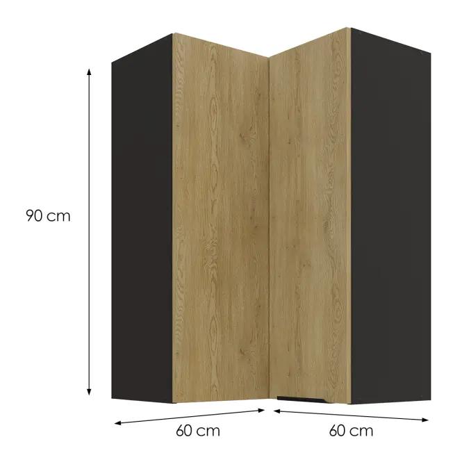 Kuchyňská skříňka Cremona BL 60x60 GN-90 2F (90°),3
