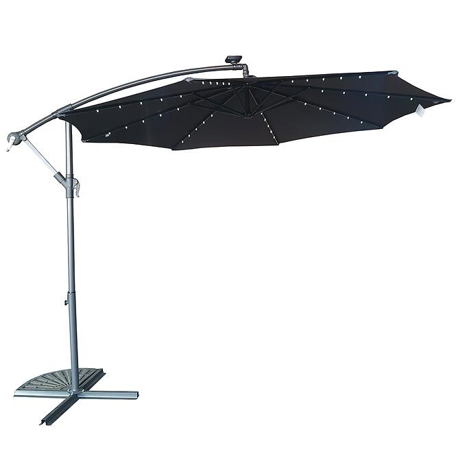 Zahradní slunečník Sora s LED osvětlením 300 cm antracite