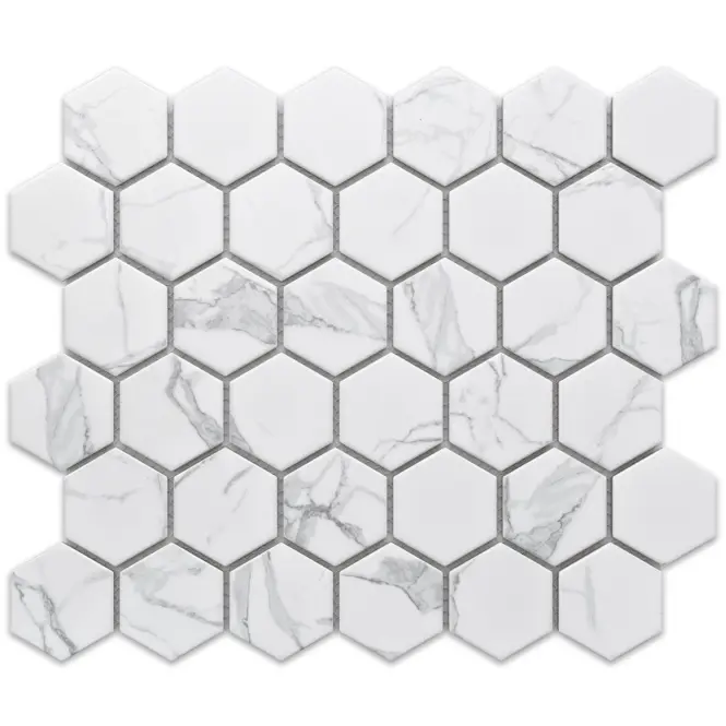 Mozaika Heksagon Classic Carrara Mat 27.7/32.3