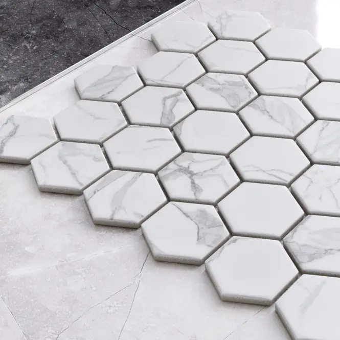 Mozaika Heksagon Classic Carrara Mat 27.7/32.3