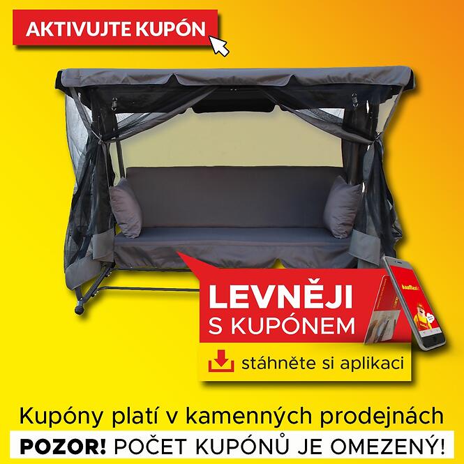 Zahradní houpačka s moskytiérou šedá