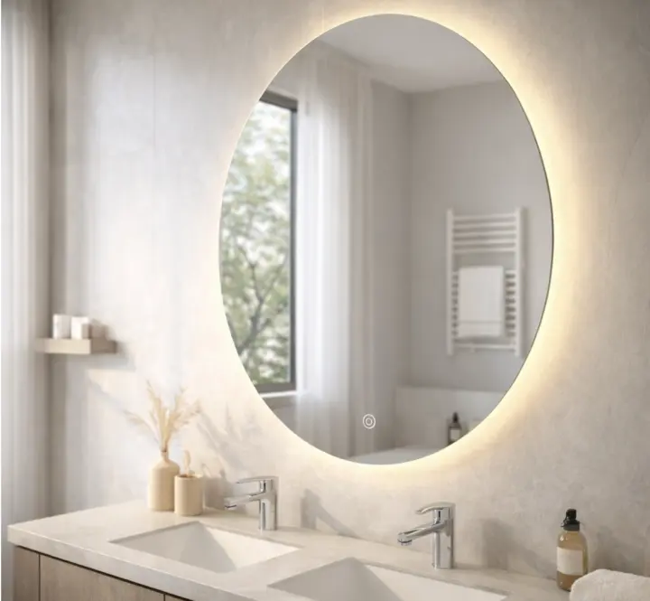 Koupelnové zrcadlo s LED osvětlením 60 mm