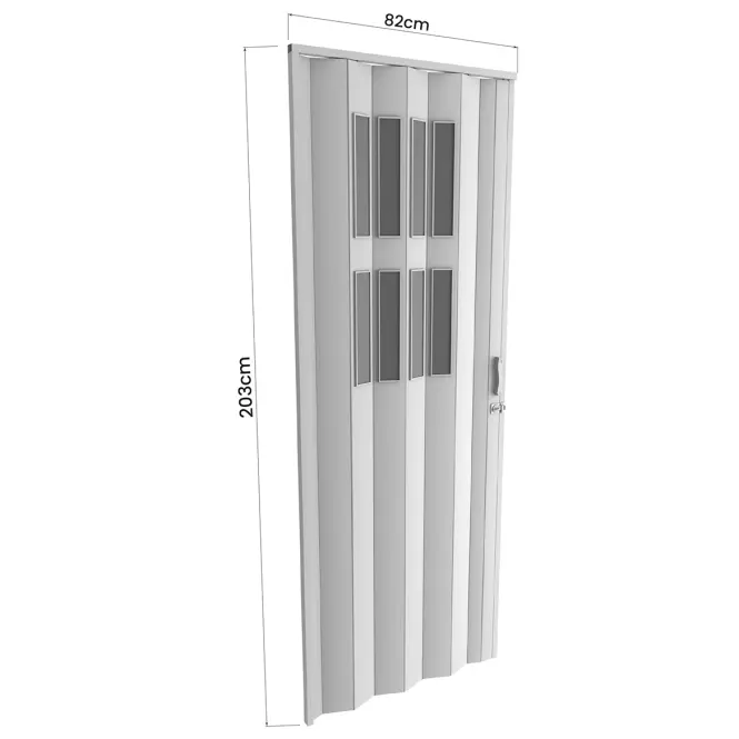 Shrnovací dveře PVC Modena Off-White