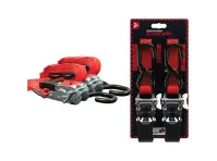 Dvoudílný popruh s ráčnou a magnetem Quickloader Standard 800 kg, 4,5 m x 25 mm - sada 2 ks