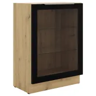 Kuchyňská skříňka - vitrína černá/artisan 60DW 1F BB
