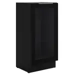 Kuchyňská skříňka - vitrína černá/černá 40DW 1F BB