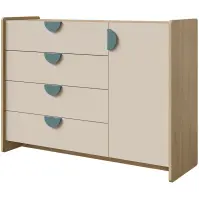Komoda Lexi 9 cremona/makadamie/námořní