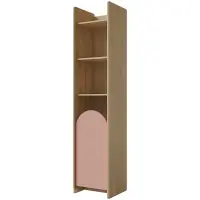 Regál Lexi 3L cremona/makadamie/růžová
