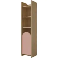 Regál Lexi 3P cremona/makadamie/růžová