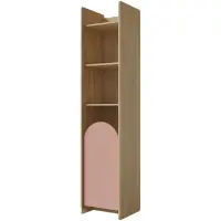 Regál Lexi 3P cremona/makadamie/růžová