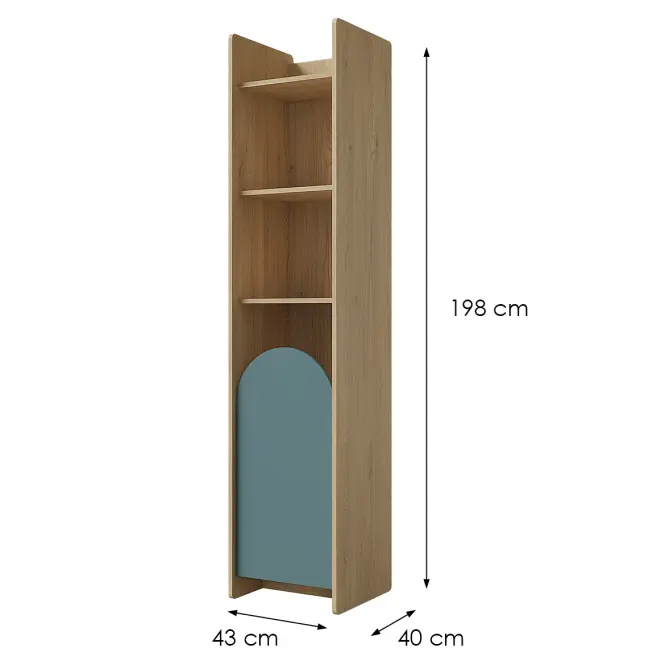 Regál Lexi 3P cremona/makadamie/námořní,2