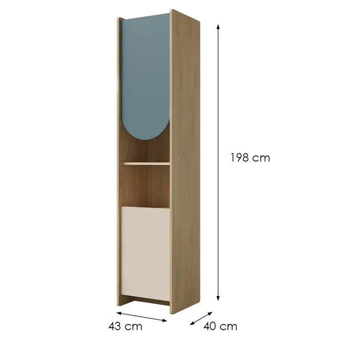 Regál Lexi 5P cremona/makadamie/námořní,2