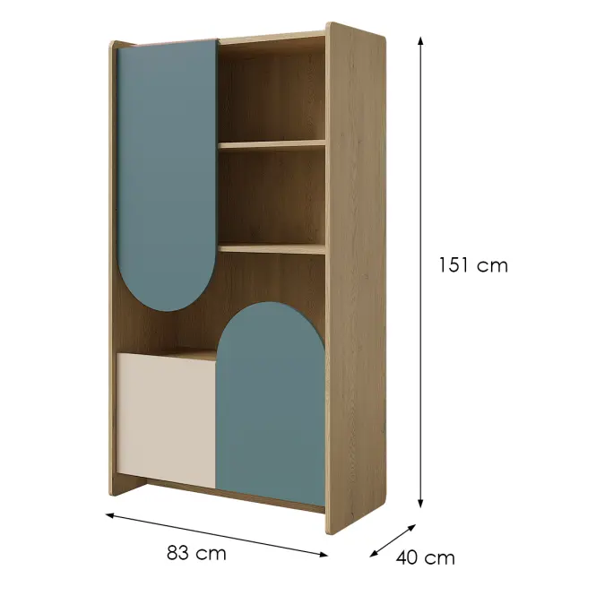 Regál Lexi 7 cremona/makadamie/námořní,2