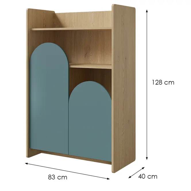 Regál Lexi 8 cremona/makadamie/námořní,2
