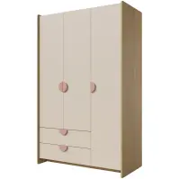 Skříň Lexi 1 cremona/makadamie/růžová