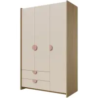 Skříň Lexi 1 cremona/makadamie/růžová