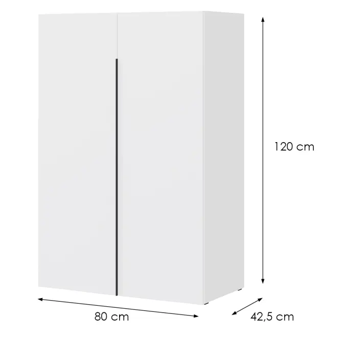 Komoda Slim 2D S03 bílá