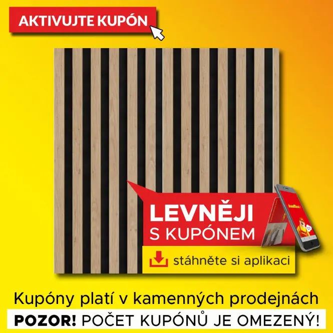 Akustické lamely s filcem dub 6 lamelový 300x2650mm