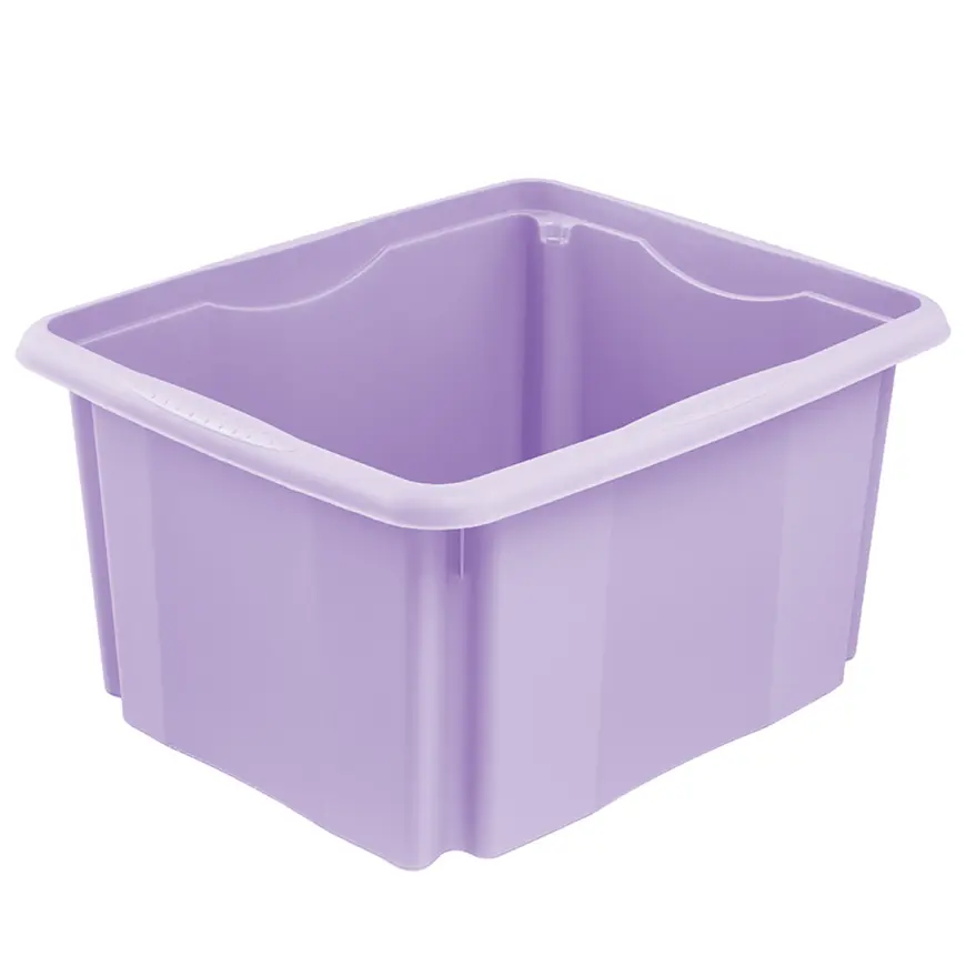 Plastový úložný box Emil 15l fialový