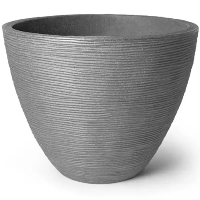 Květináč žebrovaný šedá 40xv31 cm