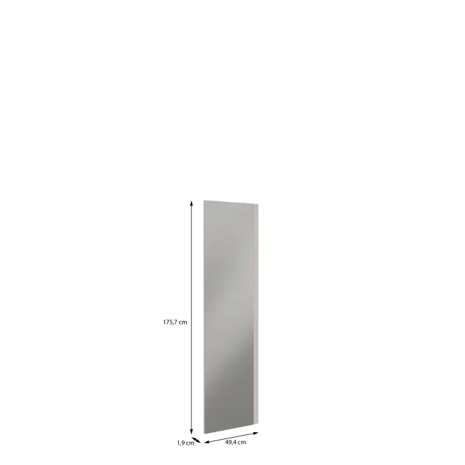 Nízké dveře skříně se zrcadlem Moduklix 175,7x49,4 pískově béžové