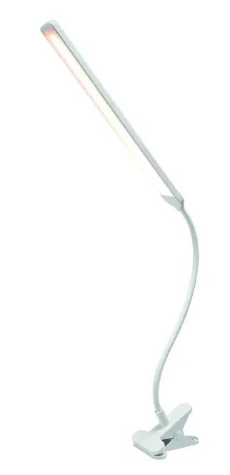 STOLNÍ LAMPA LED SERTA WHITE NA KLIPS 8W 350LM CCT DIM