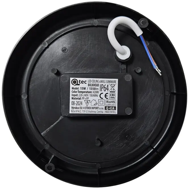 SVITIDLO LED Q-43A 15W IP64 BLACK