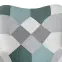 Křeslo Maddie zelená patchwork,5