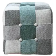 Taburetka Maddie zelená patchwork