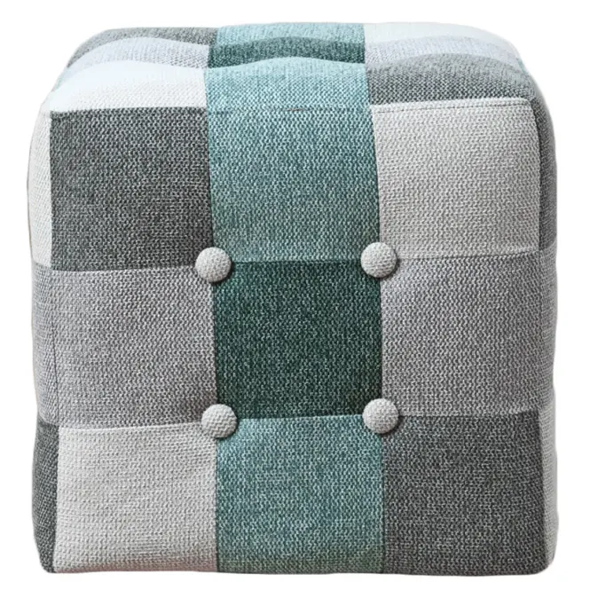 Taburetka Maddie zelená patchwork