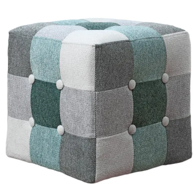 Taburetka Maddie zelená patchwork