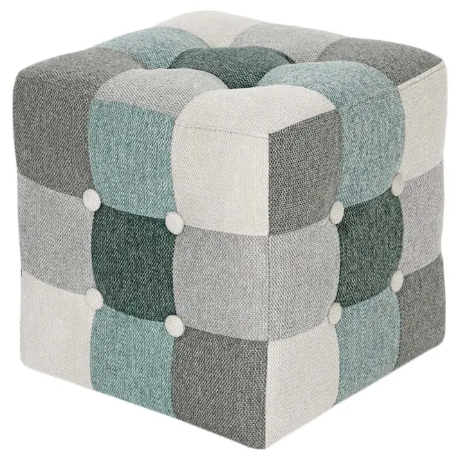 Taburetka Maddie zelená patchwork