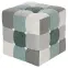 Taburetka Maddie zelená patchwork,4