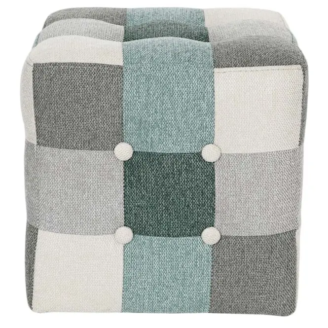Taburetka Maddie zelená patchwork